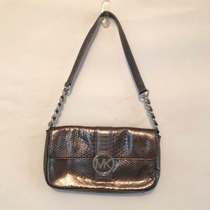 Metallic snakeskin Michael Kors purse